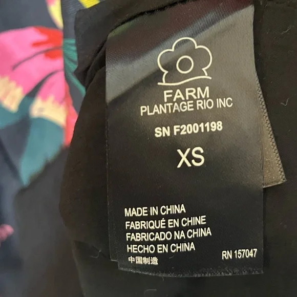 FARM RIO JUNGLE COLORS MINI DRESS SIZE XS